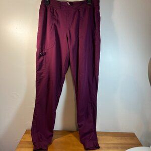 MedCouture Women's Medium/Tall Maroon Jogger Scrubs